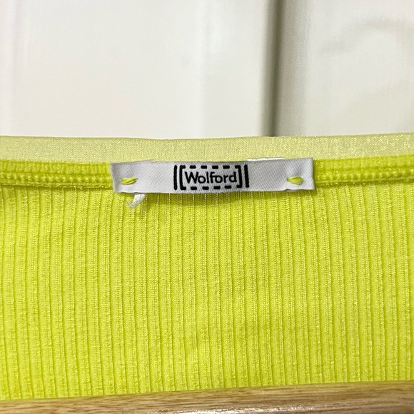 Wolford | Henley Ribbed Scoop-Neck Long Sleeve Bodysuit Top - Picture 3 of 3